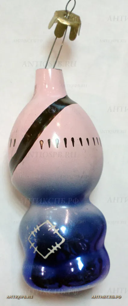 Елочная игрушка стеклянная "Пират". СССР. Вт. пол. ХХ века. №21348.1